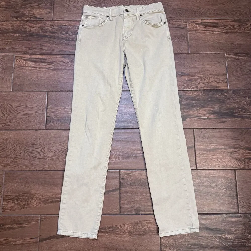 Joe's Jeans Mens Brixton Pants 30x32 Beige Tan Straight Leg Narrow Stretch *READ